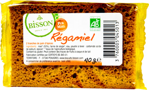 Печенье (пряничный хлеб) Regamiel из ржаной муки с медом (55%) Био, без сахара