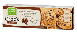 Бисквиты Croc's Chocolat с шоколадной крошкой и пшеничной патокой, 150г ― Сеть магазинов "La Bio". Интернет-магазин биопродуктов.