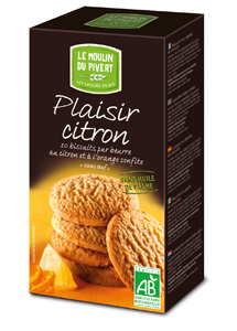 Бисквиты Plaisir Citron с лимоном и апельсином, 175г ― Сеть магазинов "La Bio". Интернет-магазин биопродуктов.