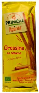 Хлебные палочки Гриссини с кунжутом Био, Gressins Sesame