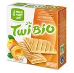 Бисквиты TwiBio Abricot с абрикосовой начинкой, 150г