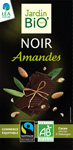 Шоколад чёрный с миндалем Био, 55% какао , 100 г